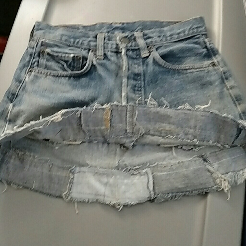 SOLD Vintage Levi's 501 Button Fly Skirt SZ 30 - Picture 5 of 8